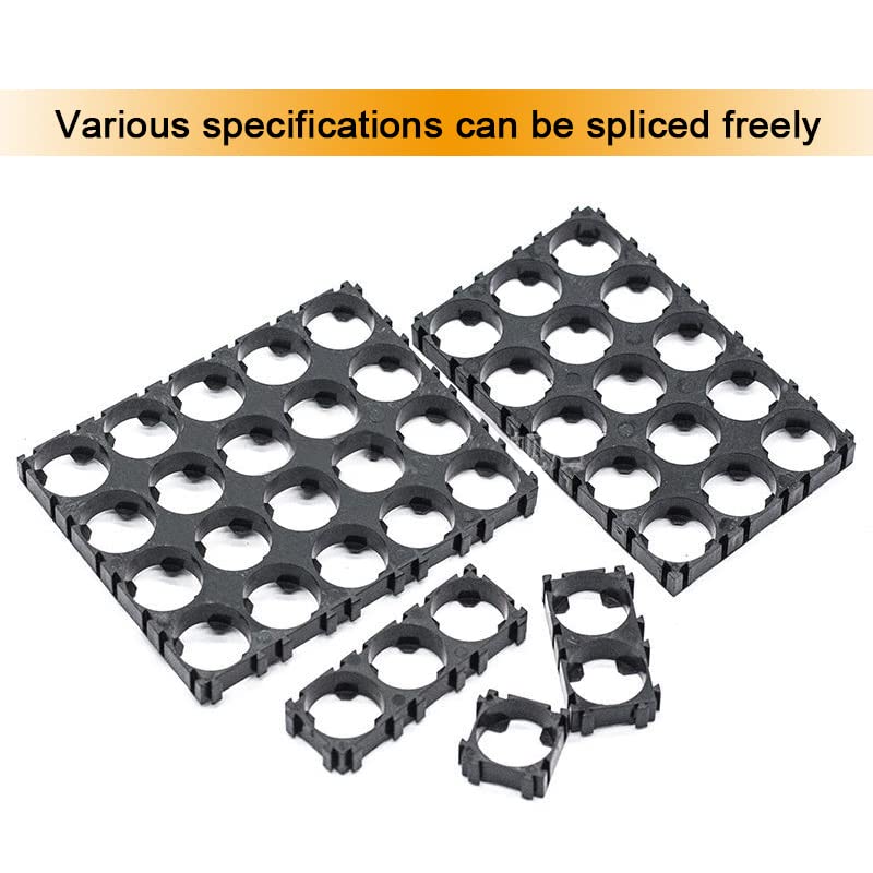 Fielect 50Pcs 21700 Lithium Ion Cell Double Battery Holder Bracket for DIY Battery Pack 21.7mm Hole Dia - Image 5